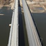 Widok na płytę pomostu w prześle nr 2 i 3
