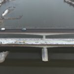 Widok na płytę pomostu w przęśle nr 2 i nr 3