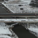 Widok na płytę pomostu w przęśle nr 4 i nr 5