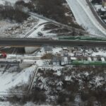 Widok na zaplecze budowy